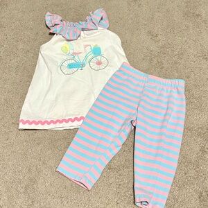The Bailey Boys Capri Set Bicycle Print Sise 2T